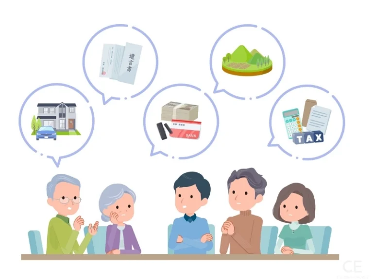 Discussion among family members, highlighting the question "do you pay taxes on inheritance"